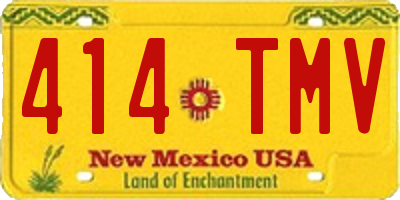 NM license plate 414TMV