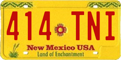 NM license plate 414TNI