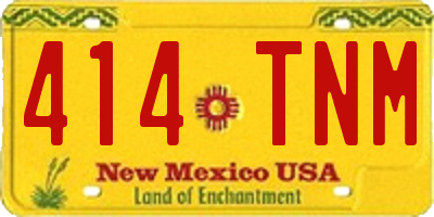 NM license plate 414TNM