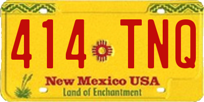 NM license plate 414TNQ
