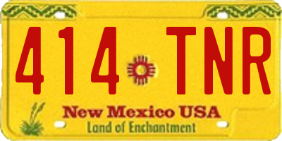NM license plate 414TNR