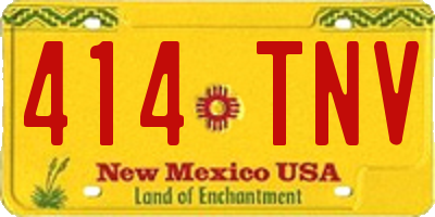 NM license plate 414TNV