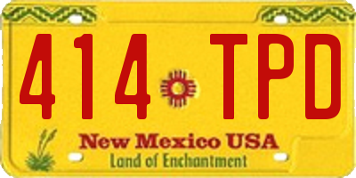NM license plate 414TPD