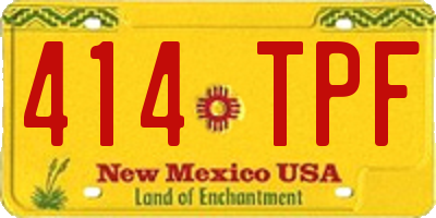NM license plate 414TPF