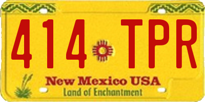 NM license plate 414TPR