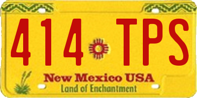 NM license plate 414TPS