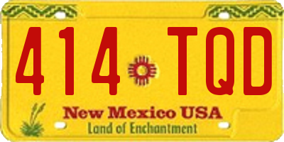 NM license plate 414TQD