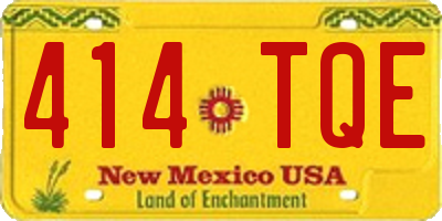 NM license plate 414TQE