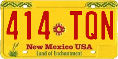 NM license plate 414TQN