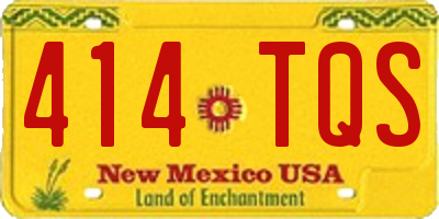 NM license plate 414TQS