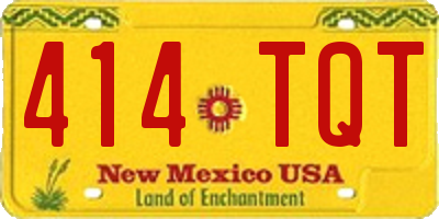 NM license plate 414TQT