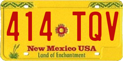 NM license plate 414TQV
