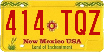 NM license plate 414TQZ
