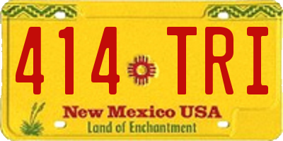 NM license plate 414TRI