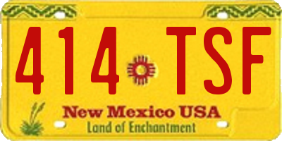 NM license plate 414TSF