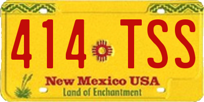 NM license plate 414TSS