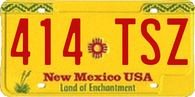 NM license plate 414TSZ