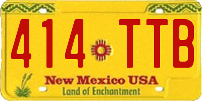 NM license plate 414TTB