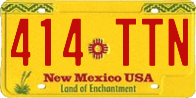 NM license plate 414TTN