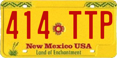 NM license plate 414TTP