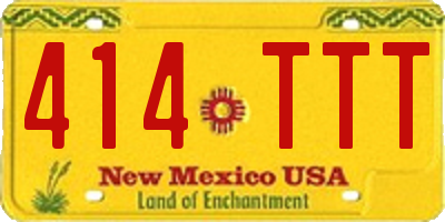 NM license plate 414TTT