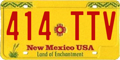 NM license plate 414TTV