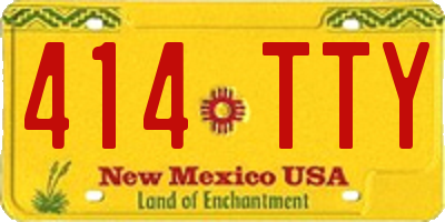NM license plate 414TTY