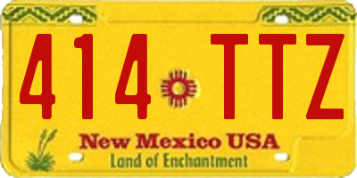 NM license plate 414TTZ