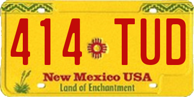 NM license plate 414TUD