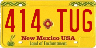 NM license plate 414TUG