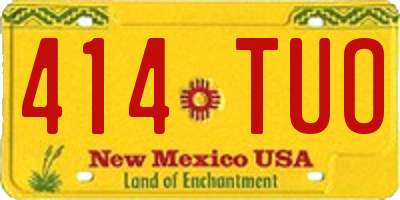 NM license plate 414TUO