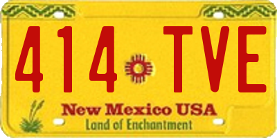 NM license plate 414TVE