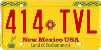 NM license plate 414TVL