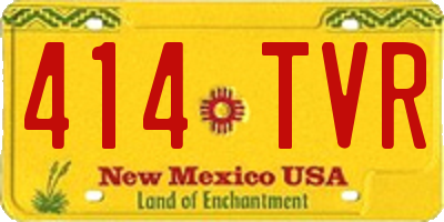 NM license plate 414TVR