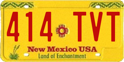NM license plate 414TVT