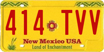 NM license plate 414TVV