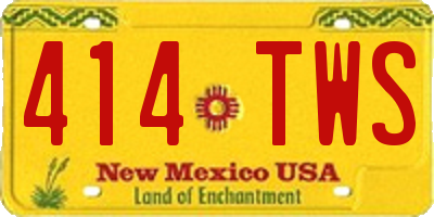 NM license plate 414TWS