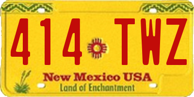 NM license plate 414TWZ