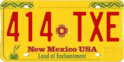 NM license plate 414TXE