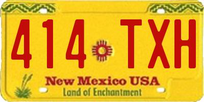 NM license plate 414TXH