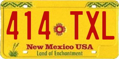 NM license plate 414TXL