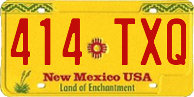 NM license plate 414TXQ