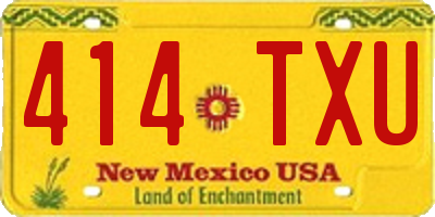NM license plate 414TXU