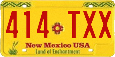 NM license plate 414TXX