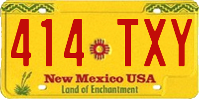 NM license plate 414TXY