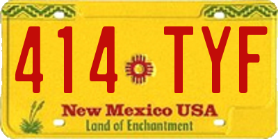 NM license plate 414TYF