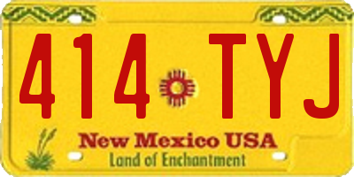 NM license plate 414TYJ