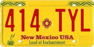 NM license plate 414TYL
