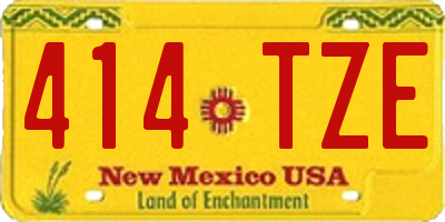 NM license plate 414TZE