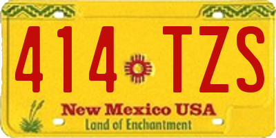 NM license plate 414TZS